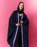 Artaal wrap -Lavender in navy blue (5)