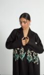 Black linen abaya (1)