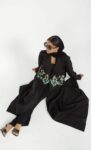 Black linen abaya (1)